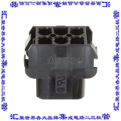1-480705-9 矩形连接器外壳6POS插座2排黑色面板安装