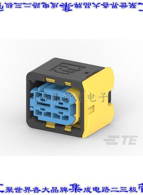 4-1564542-1 矩形连接器外壳2POS插座9mm母形插口蓝色自由悬挂