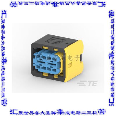 4-1564542-1 矩形连接器外壳2POS插座9mm母形插口蓝色自由悬挂