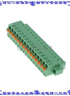 1851368 端子块连接器15POS插头母插口3.81mm绿色自由悬挂