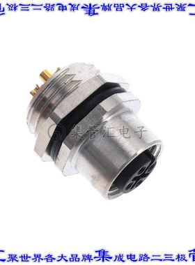 ALBKF12-FMBR4-SL 圆形连接器4POS插头母插口焊杯面板安装