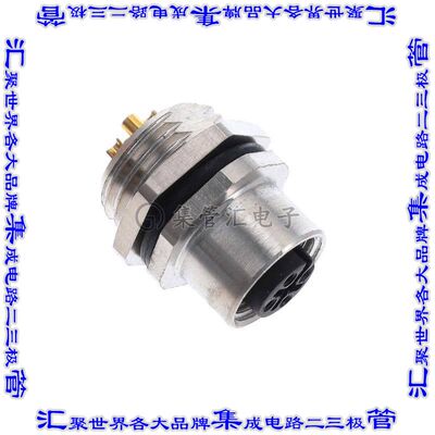 ALBKF12-FMBR4-SL 圆形连接器4POS插头母插口焊杯面板安装