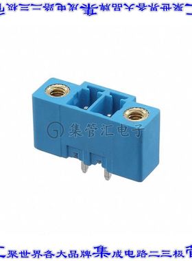 TBP02R2W-381-02BE 端子块连接器2POS接头公引脚带罩3.81mm蓝色垂