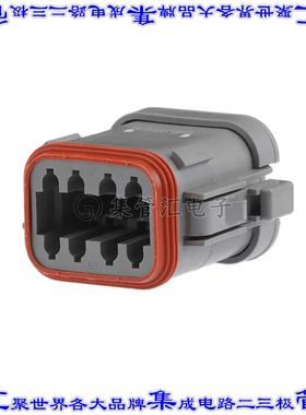 DT06-08SA-CE05 矩形连接器外壳8POS插头2排母形插口灰色自由悬挂