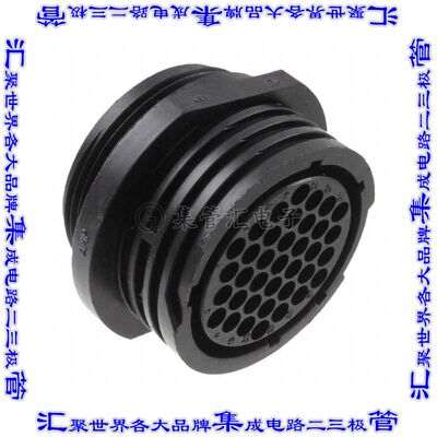 206306-4 圆形连接器37POS插座外壳用于母插口黑色自由悬挂