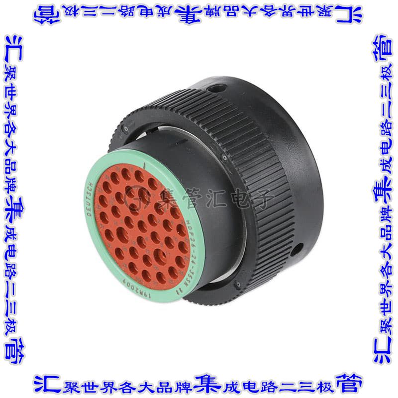 HDP26-24-35SN 圆形连接器35POS插头外壳用于母插口黑色自由悬挂