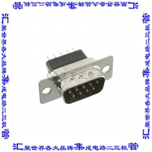DE09-PE-1 连接器9POS插头公引脚2排D-Sub通孔