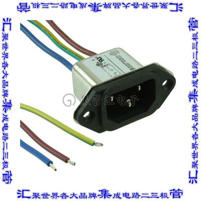 1-6609987-8 电源接入连接器3POS插座公型片状插脚IEC320-C14面板