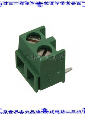 284093-2 线对板连接器2POS接线端子5mm通孔垂直带板