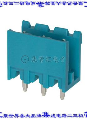 TBP04R3-500-05BE 端子块连接器5POS接头公引脚带罩5mm蓝色垂直通