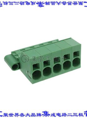 1748655 端子块连接器5POS插头公引脚10.16mm绿色自由悬挂