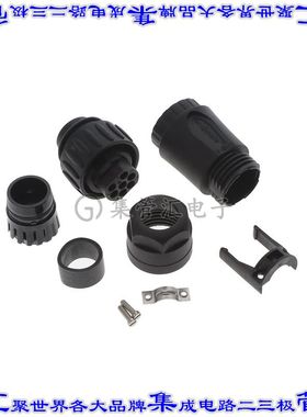 C01610H00601012 圆形连接器7(6+PE)插头外壳用于公插针黑色蓝色