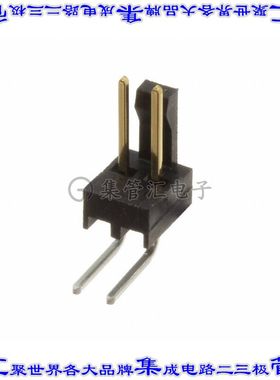 3-647079-2 针座连接器2POS接头2.54mm公形插针通孔直角镀金
