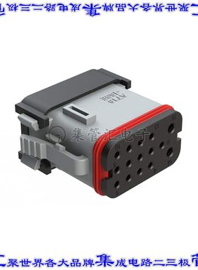 AT16-15SE-EK02 矩形连接器外壳15POS插头3排母形插口灰色自由悬