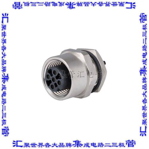 MMT361A815-0009 圆形连接器5POS插孔母插口焊接镀金面板安装通孔