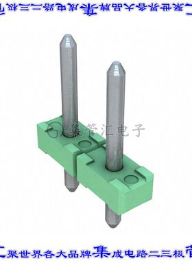 282832-2 端子块连接器2POS接头公引脚无罩5mm绿色垂直通孔
