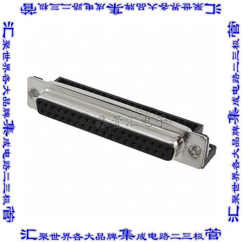 FCE17C37SA440 连接器37POS插座母插口2排D-Sub通孔直角