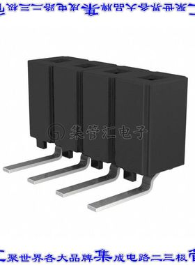 CES-104-02-T-S-RA 针座连接器4POS插座2.54mm母形插口通孔直角锡