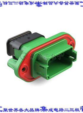 AT04-12PC-PM16 矩形连接器外壳12POS插座2排公形引脚绿色面板安