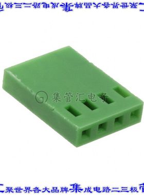 925366-4 矩形连接器外壳4POS插座2.54mm母形插口绿色自由悬挂
