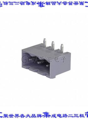 5432737 端子块连接器3POS接头公引脚带罩5mm灰色90DEG通孔
