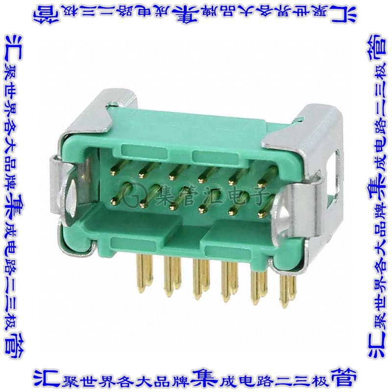 G125-MH11205L3P 针座连接器12POS接头2排1.25mm公形插针通孔直角