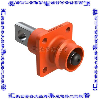 ATHP041P08NN-H1-ORG 矩形连接器1POS插座公引脚橙色焊接孔眼银面