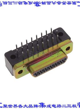 MDM-25PCBR-L56 连接器25POS插头公引脚2排D-TYPE型面板安装通孔