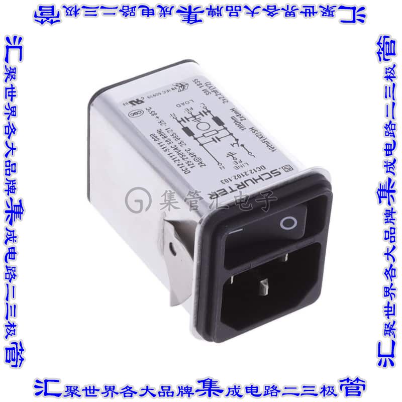 DC12.2102.103 电源接入连接器3POS插座公插片模块IEC320-C14面板