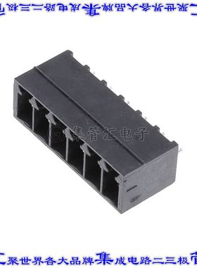 OQ061G000000G 端子块连接器6POS接头公引脚带罩3.5mm黑色垂直通