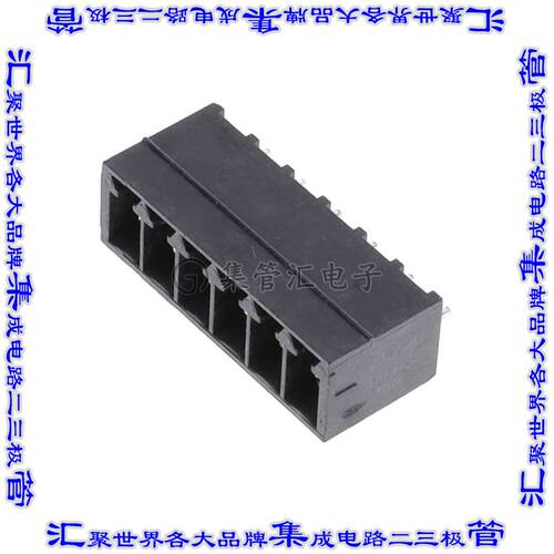 OQ061G000000G 端子块连接器6POS接头公引脚带罩3.5mm黑色垂直通