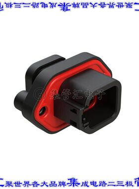 ATP04-6P-PM13BK 矩形连接器外壳6POS插座2排公形引脚黑色面板安