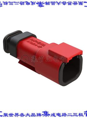 ATM04-4P-SR01RD 矩形连接器外壳4POS插座2排公形引脚红色自由悬