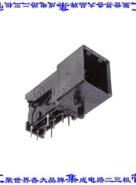 10133085-101LF 背板连接器12POS接头公引脚4排2mm通孔直角黑色