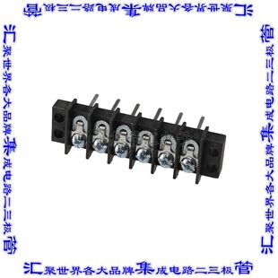 1506 端子块连接器6电路隔板接线座2排9.53mm螺钉 YWY
