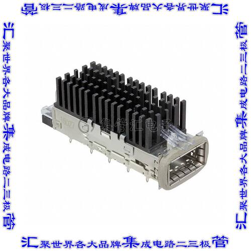 2-2170754-3 插拔式连接器机架QSFP28通孔直角压配