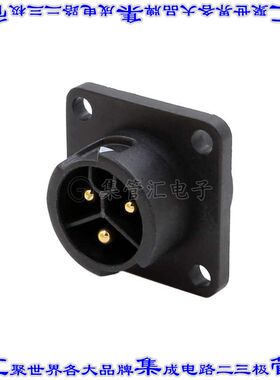 23003536-01 圆形连接器3POS插座公形引脚焊杯镀金面板安装