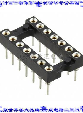 D2814-42 连接器IC插座DIP 7.62mm插口14(2 x 7)位置镀金通孔