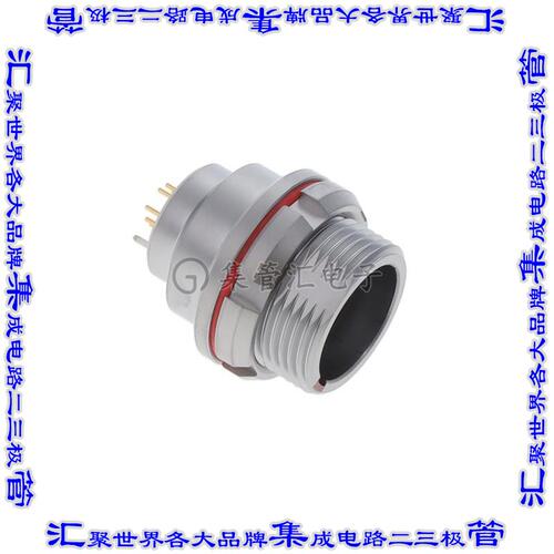 SLKC-A08EEFP-GCP-001 圆形连接器8POS插座母插口焊接镀金面板安