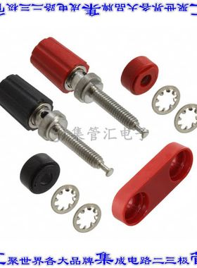 855796 接插件连接器CONN BIND POST DL KNURL BLK/RED