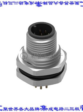 643250100608 圆形连接器8POS插座公形引脚螺钉镀金面板安装