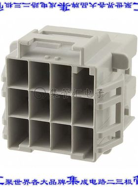 5-1971875-4 矩形连接器外壳12POS插座3排6mm公形引脚灰色面板安