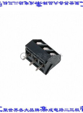 30.653 线对板连接器3POS接线端子5.08mm通孔45角度带板