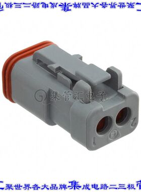 DT06-2S-CE01 矩形连接器外壳2POS插头母形插口灰色自由悬挂