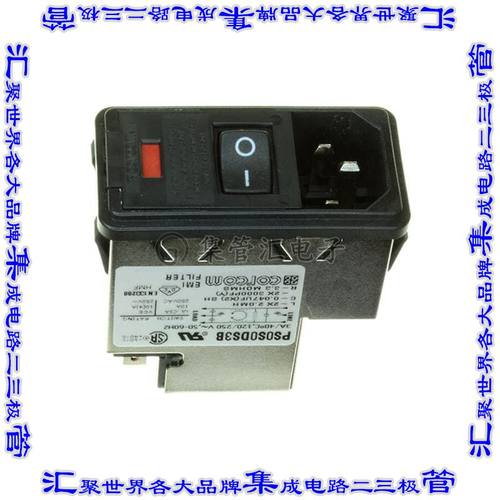 8-6609107-0 电源接入连接器3POS插座公插片模块IEC320-C14面板安