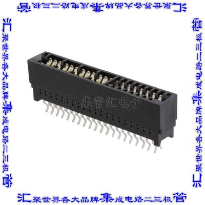 2007088-3 卡边缘连接器24(16+8电源)母头2排2.54mm黑色镀金