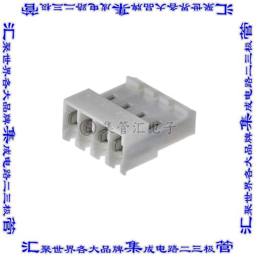3-641220-4 矩形连接器4POS插座3.96mm母插口白色IDC镀金自由悬挂