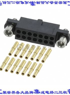 M80-4801405 矩形连接器14POS插座2排2mm母插口黑色压接镀金自由