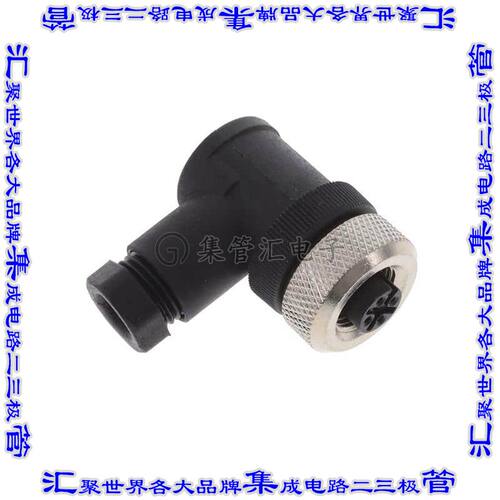 CNF12-R5SP0-BP7 圆形连接器5POS插头母插口螺钉镀金自由悬挂直角