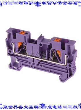 3211761 端子块连接器2POS馈通式6.2mm紫色10-24AWG